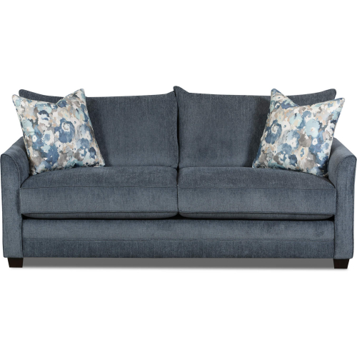 Juniper 80" Queen Sleep Sofa in Blue Chenille Fabric